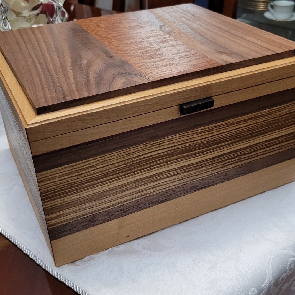 Custom multi species wood keepsake or valet boxes.  Store anything